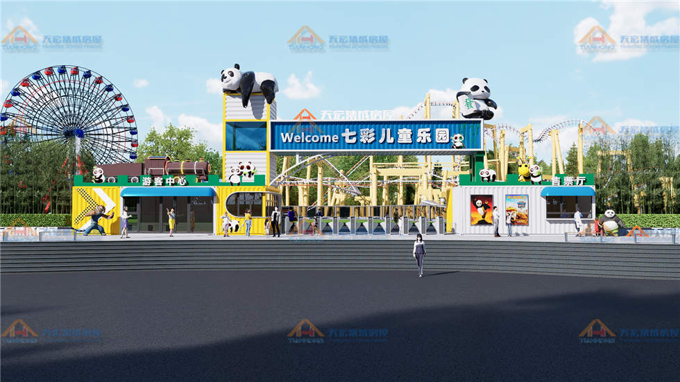 景区游园集装箱地标建筑 集装箱精神堡垒